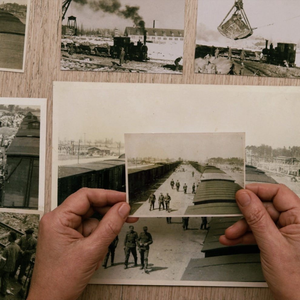 capture d'écran du film -la mise en scene des photographies-